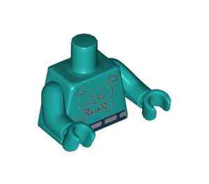 LEGO Dark Turquoise Branch Minifig Torso (973 / 76382)