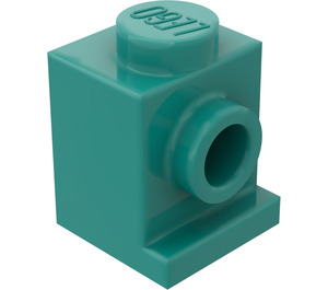 LEGO Dark Turquoise Brick 1 x 1 with Headlight (4070 / 30069)