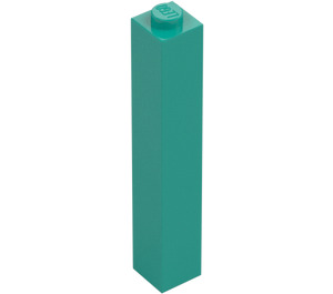 LEGO Donker turquoise Steen 1 x 1 x 5 met volle nop (2453)