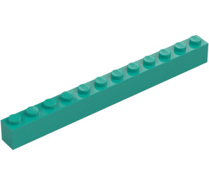 LEGO Dark Turquoise Brick 1 x 12 (6112)