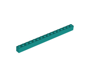 LEGO Turquoise foncé Brique 1 x 16 (2465)