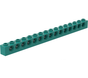 LEGO Turquoise foncé Brique 1 x 16 avec des trous (3703)