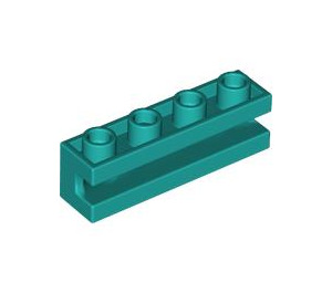 LEGO Dark Turquoise Brick 1 x 4 with Groove (2653)