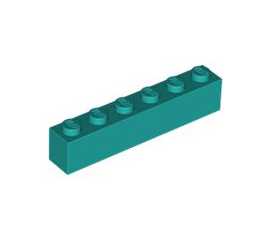 LEGO Donker Turquoise Steen 1 x 6 (3009)