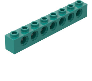 LEGO Dunkles Türkis Backstein 1 x 8 mit Löcher (3702)