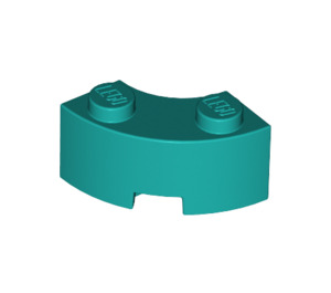 LEGO Dark Turquoise Brick 2 x 2 Round Corner with Stud Notch and Reinforced Underside (85080)