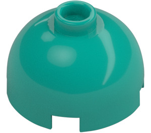 LEGO Donker turquoise Steen 2 x 2 Rond met Dome Top (Veiligheidsnop, ashouder) (3262 / 30367)