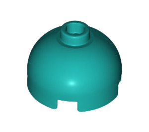 LEGO Turquoise foncé Brique 2 x 2 Rond avec Dome Haut (Goujon de sécurité, support d'essieu) (3262 / 30367)