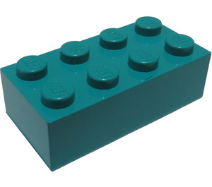 LEGO Dunkles Türkis Backstein 2 x 4 (3001 / 72841)