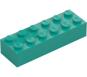 LEGO Dark Turquoise Brick 2 x 6 (2456 / 44237)