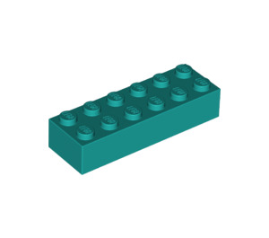 LEGO Dunkles Türkis Backstein 2 x 6 (2456 / 44237)