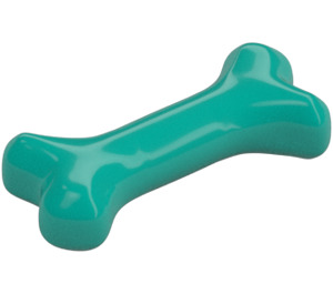 LEGO Turquoise Foncé Chien Bone (Court) (77100 / 93160)