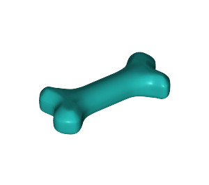 LEGO Dark Turquoise Dog Bone (Short) (77100 / 93160)