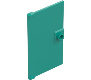 LEGO Donker turquoise Deur 1 x 4 x 6 met Nop Handvat (35291 / 60616)