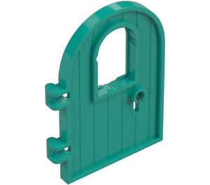 LEGO Donker turquoise Deur 1 x 4 x 6 met Venster (64390)