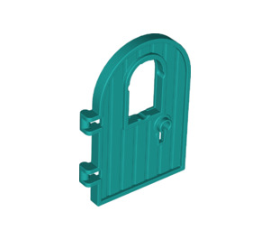 LEGO Turquoise foncé Porte 1 x 4 x 6 avec Fenêtre (64390)