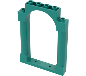 LEGO Donker turquoise Deur Kader 1 x 6 x 7 met Boog (40066)