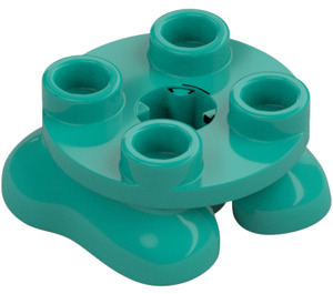 LEGO Dark Turquoise Feet 2 x 2 (66858)