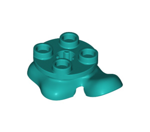LEGO Donker Turquoise Feet 2 x 3 x 2/3 (79750)