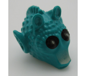 LEGO Dark Turquoise Greedo Head with Black Eyes (47545 / 48194)