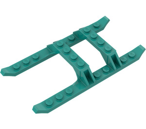 LEGO Donker turquoise Helikopter Landing Skids 12 x 6 (30248 / 40939)