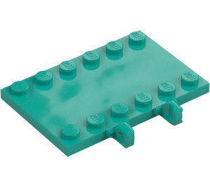 LEGO Turquoise Foncé Charnière assiette 4 x 6 (65133)