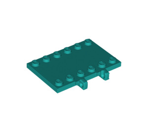 LEGO Turquoise foncé Charnière assiette 4 x 6 (65133)