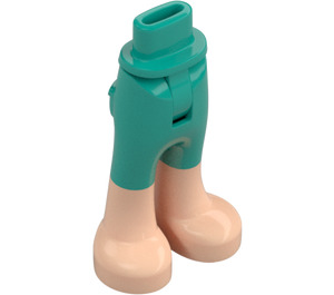 LEGO Donker turquoise Heup met Pants met Vleeskleur Feet (2277)