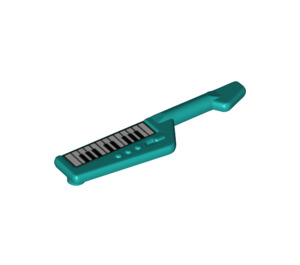 LEGO Tmavě tyrkysová Keyboard Guitar s Keys Facing Inwards (76373)