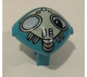 LEGO Dark Turquoise Life on Mars Martian Head with One Eye Covered