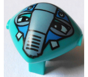 LEGO Dunkles Türkis Martian Raum Kopf mit Blau Gesicht Maske (30529)