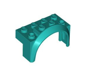 LEGO Turquoise foncé Garde-boue Brique 2 x 4 x 2 avec Roue Arche
 (3387)