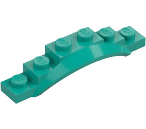 LEGO Dunkles Türkis Kotflügel Platte 1 x 6 mit Kante (4925 / 62361)