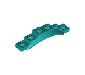 LEGO Dark Turquoise Mudguard Plate 1 x 6 with Edge (4925 / 62361)