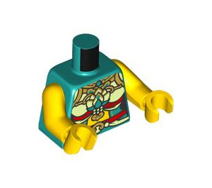 LEGO Donker Turquoise Musician Minifig Torso (973 / 76382)
