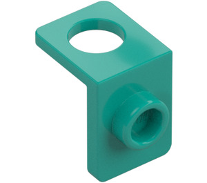 LEGO Dark Turquoise Neck Bracket with Stud with Thicker Back Wall (28974)