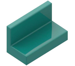 LEGO Donker turquoise Paneel 1 x 2 x 1 met vierkante hoeken (4865 / 30010)