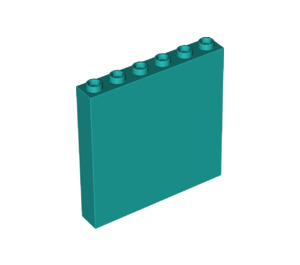 LEGO Turquoise foncé Panneau 1 x 6 x 5 (35286 / 59349)