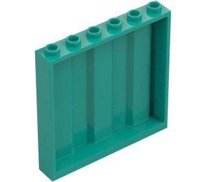 LEGO Mørk Turkis Panel 1 x 6 x 5 med Corrugation (23405)