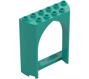 LEGO Dark Turquoise Panel 2 x 6 x 6.5 with Arch (35565)