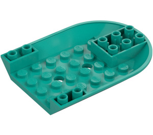 LEGO Dark Turquoise Plane Bottom 6 x 8 Curved Inverted (11295)