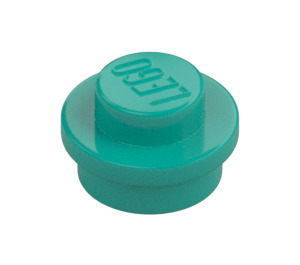 LEGO Donker turquoise Plaat 1 x 1 Rond (6141 / 30057)