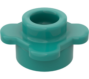 LEGO Dark Turquoise Plate 1 x 1 Round with Flower Petals (28573 / 33291)