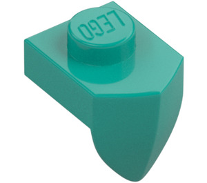 LEGO Donker turquoise Plaat 1 x 1 met Downwards Tand (15070)