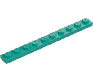 LEGO Dark Turquoise Plate 1 x 10 (4477)