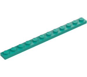 LEGO Donker turquoise Plaat 1 x 12 (60479)