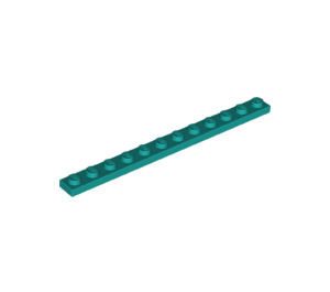 LEGO Dark Turquoise Plate 1 x 12 (60479)