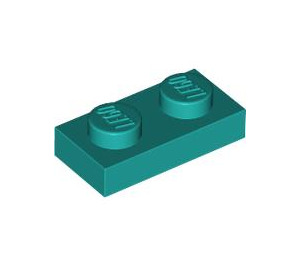LEGO Turquoise foncé assiette 1 x 2 (3023 / 28653)