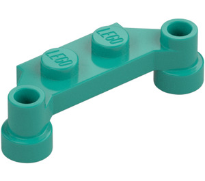 LEGO Donker turquoise Plaat 1 x 2 met 1 x 4 Offset Extensions (4590 / 18624)