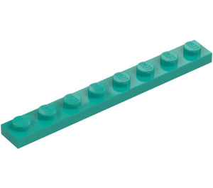 LEGO Tmavě tyrkysová Deska 1 x 8 (3460)